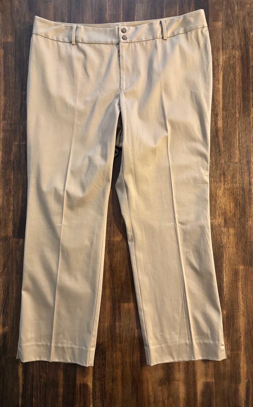 Lauren Ralph Lauren Women’s 18W Pants 40 x 29 Cotton Stretch Chino Trouser